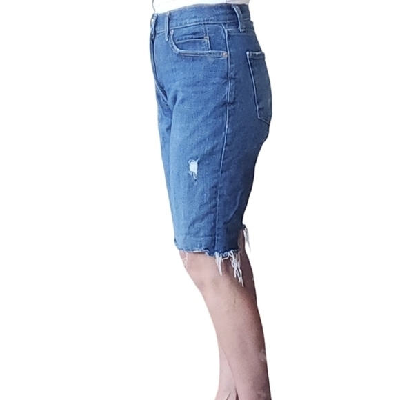 Denim Cut Off Shorts Old Navy Sky-hi Straight Extra High Rise - Picture 2 of 4